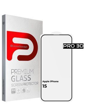 Защитное стекло ArmorStandart Pro 3D для Apple iPhone 15 Black (ARM68217) 023 фото